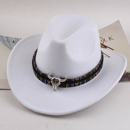 Woolen Cowboy Hat for Men & Women - Adjustable Ethnic Style Summer Accessory - Buy Center US