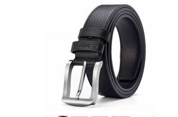 Buycenter Men's Leather Belt - Automatic Pin Buckle, Stylish Design - Buy Center US