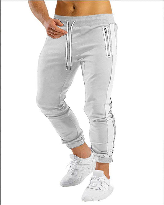 Men's Trendy Fitness Sports Trousers - Side Contrast Velcro Design - Buy Center US