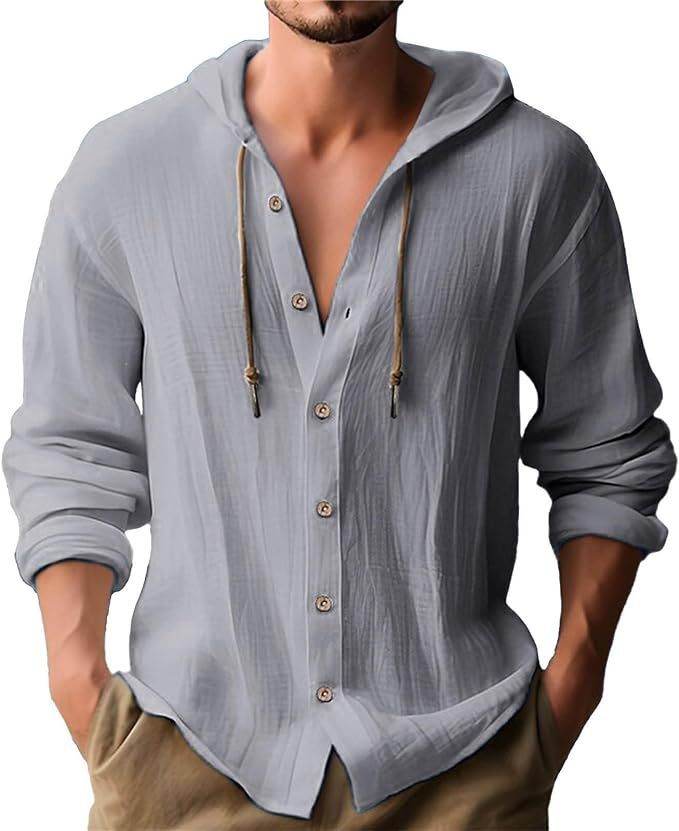 Buycenter Men's Casual Long-Sleeved Top - Stylish Cardigan in Various Colors - Buy Center US