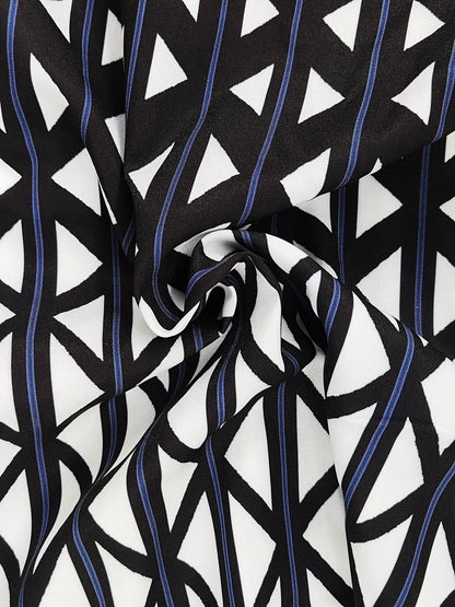 Men's Classic Black and White Suit - Geometric Pattern Casual Set - Buy Center US