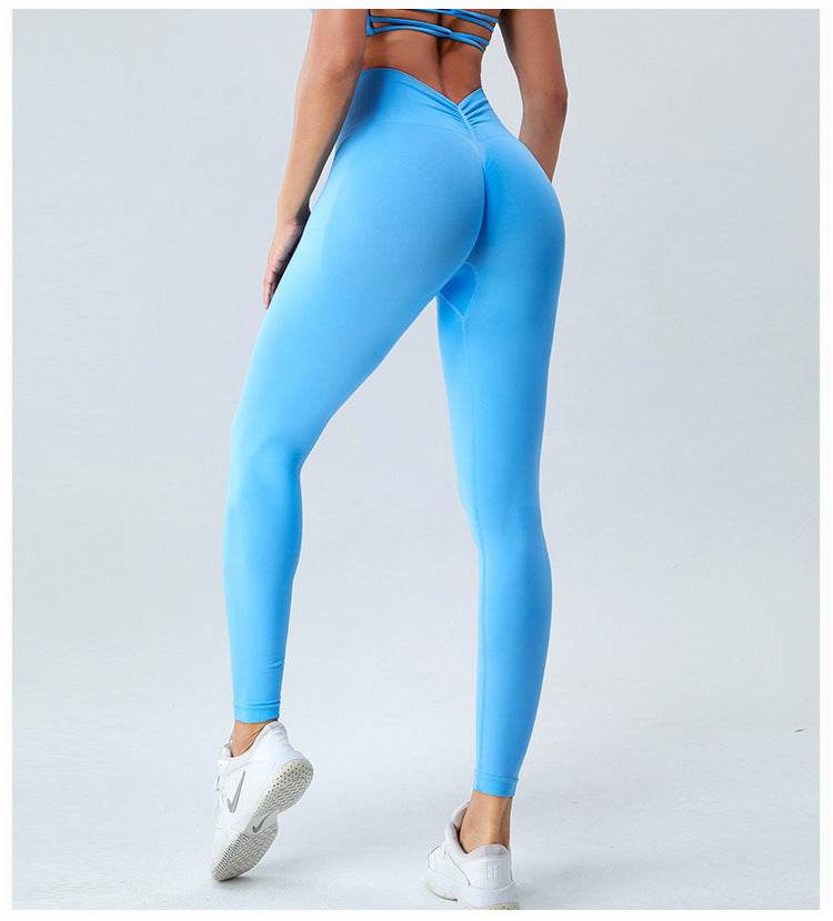 Women's Peach Seamless Running Pants - Outdoor Fitness Tights - Buy Center US