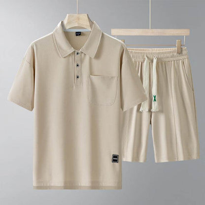 Buycenter Men's Short-Sleeved Sports Suit Set - Stylish Running & Leisure Wear - Buy Center US