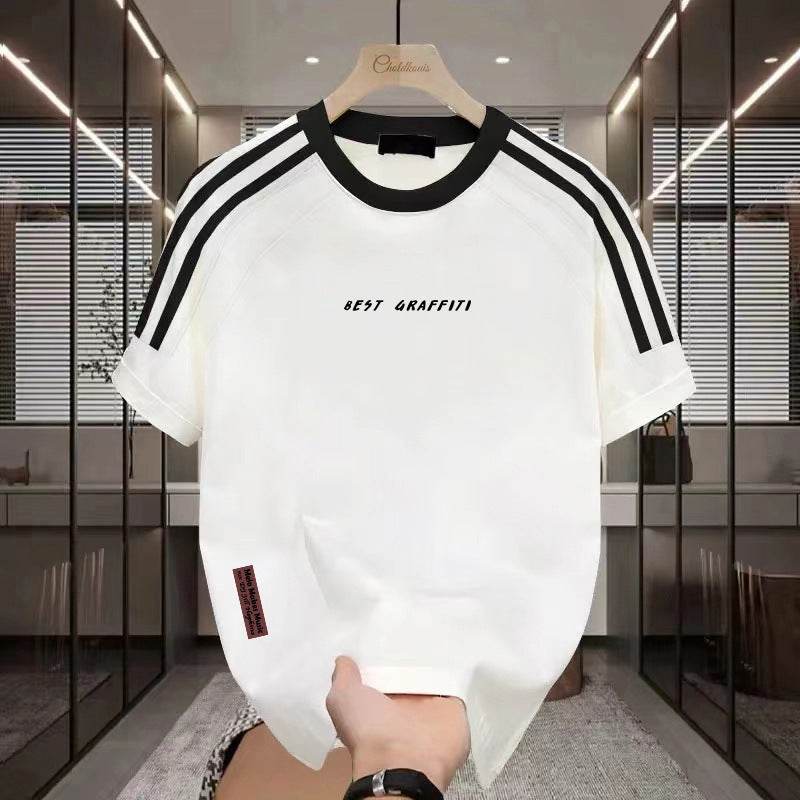 Men's Summer Cotton Short Sleeve T-Shirt - Lightweight & Stylish Fit - Buy Center US