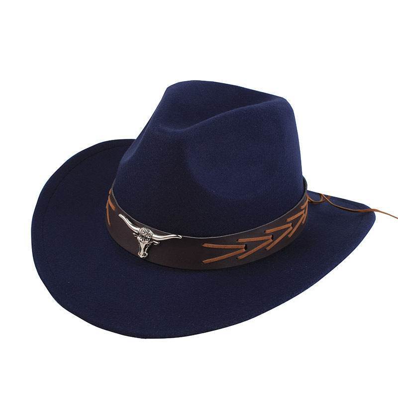 Woolen Cowboy Hat for Men & Women - Adjustable Ethnic Style Summer Accessory - Buy Center US