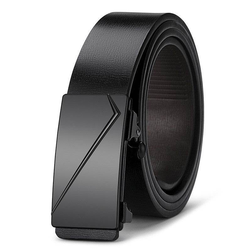 Buycenter Men's Automatic Buckle Belt - Two-layer Cowhide, Business Casual - Buy Center US