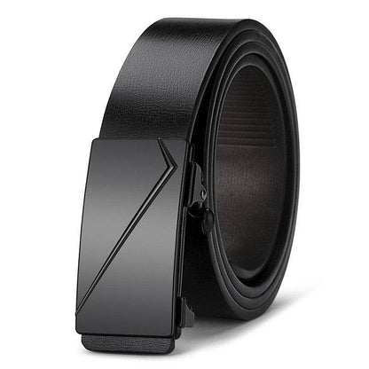 Buycenter Men's Automatic Buckle Belt - Two-layer Cowhide, Business Casual - Buy Center US