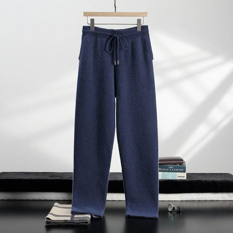 Buycenter Cashmere Men's Loose Knitted Pants - Thickened Casual Trousers - Buy Center US