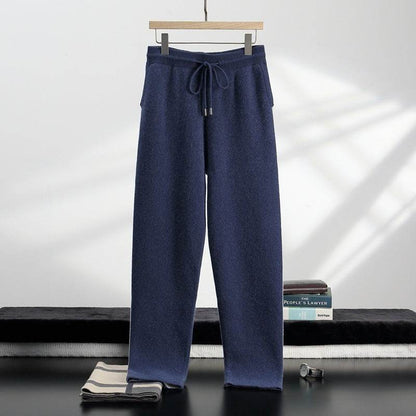 Buycenter Cashmere Men's Loose Knitted Pants - Thickened Casual Trousers - Buy Center US
