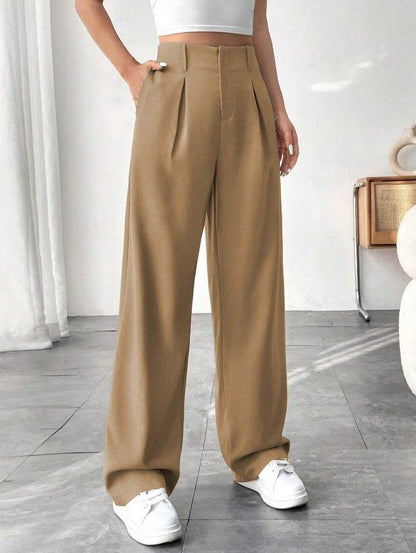 High Waist Wide Leg Leisure Suit Pants for Women - Versatile Autumn & Winter Styles - Buy Center US