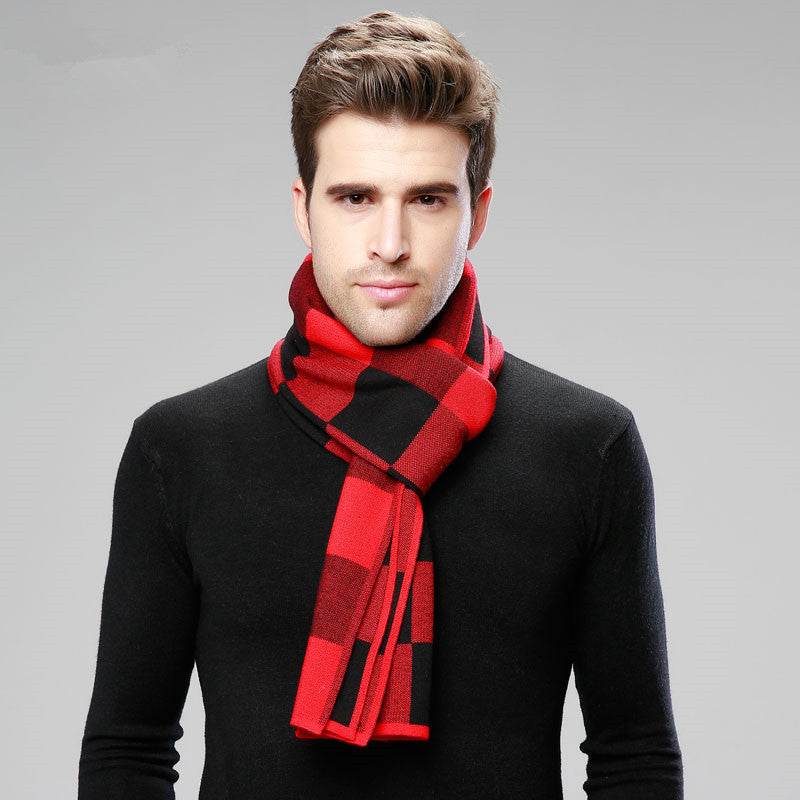 Classic British Checked Cashmere Scarf - Men's Warmth & Style - Buy Center US