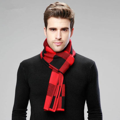Classic British Checked Cashmere Scarf - Men's Warmth & Style - Buy Center US