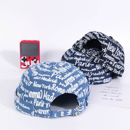 English Graffiti Landlord Hat - Stylish Cotton Dome Cap for Trendy Looks - Buy Center US