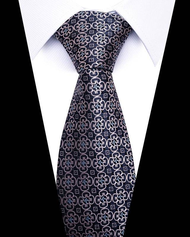 Buycenter 8cm Striped Tie - High-Quality Polyester for Professional Styling - Buy Center US