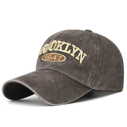 Retro Washed Cotton Cap - Men's Sun Protection & Breathable Style - Buy Center US