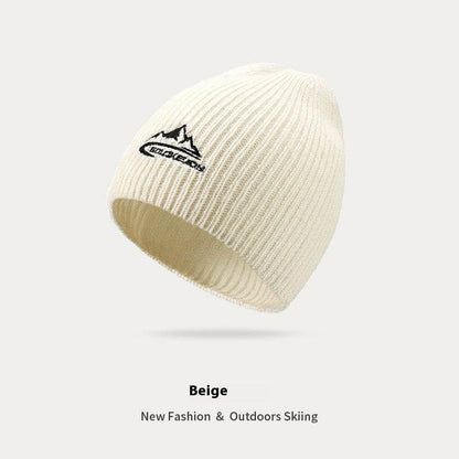Men's Thick Wool Knitted Hat - Windproof & Warm for Autumn/Winter - Buy Center US