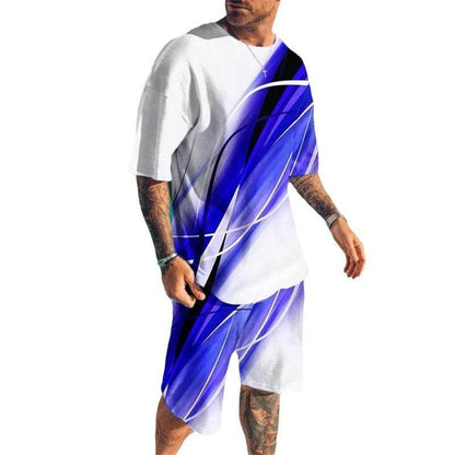 Casual Short Sleeve Men Leisure Set Suit - Multiple Colors & Sizes Available - Buy Center US