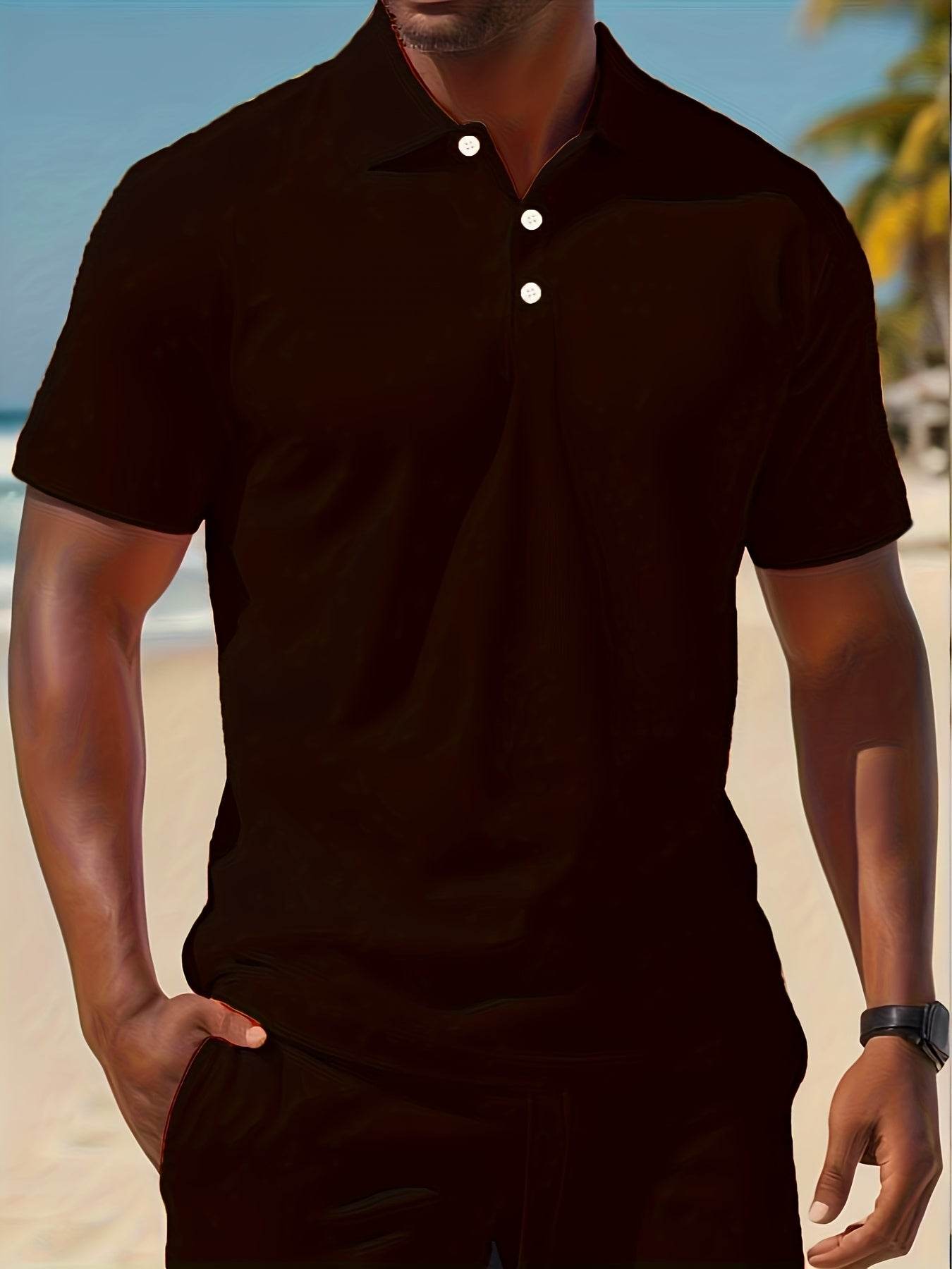 Men's Casual Summer Polo & Shorts Set - Breathable Quick-Dry Fabric - Buy Center US