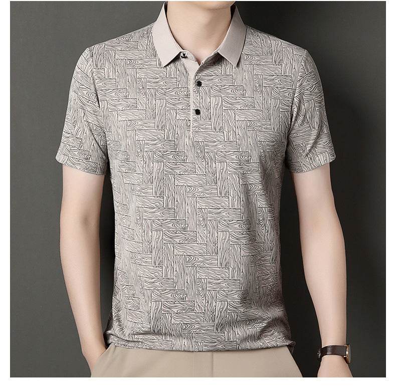 Buycenter Men's Ice Silk Casual Short Sleeve - Stylish & Versatile Fashion - Buy Center US