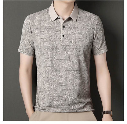 Buycenter Men's Ice Silk Casual Short Sleeve - Stylish & Versatile Fashion - Buy Center US