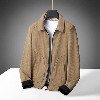 Buycenter Plus Size Corduroy Coat - Rust Red, Khaki, Navy & Black - Buy Center US
