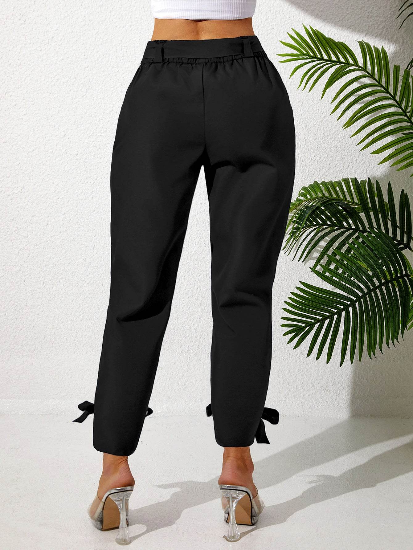 Chic High-Waisted Palazzo Pants for Women - Flattering & Stylish Design - Buy Center US