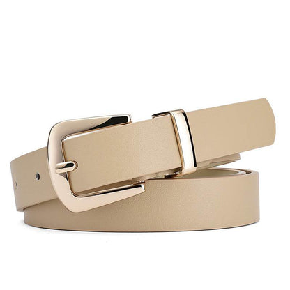 Buycenter Elegant Candy Color Belt - Fashionable Gold Buckle Accessory - Buy Center US