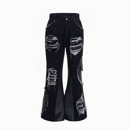 Retro Rivet Stitching Skinny Jeans - Mid-High Waist Denim Trousers - Buy Center US