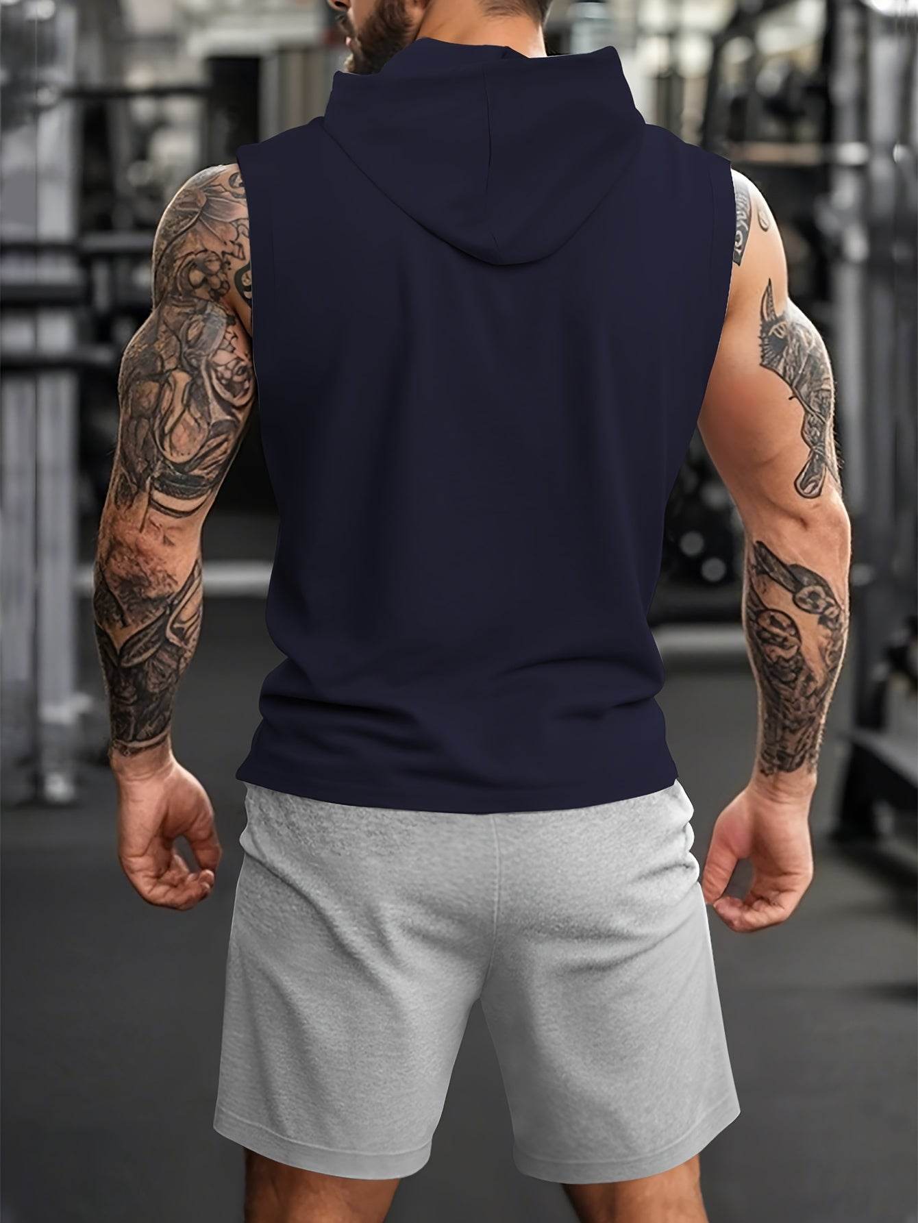 Men's Casual Hooded Tank Top & Shorts Set - Skull Print Summer Sportswear - Buy Center US