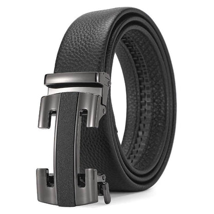 Buycenter Genuine Leather Automatic Belt for Boys - Stylish & Durable Design - Buy Center US