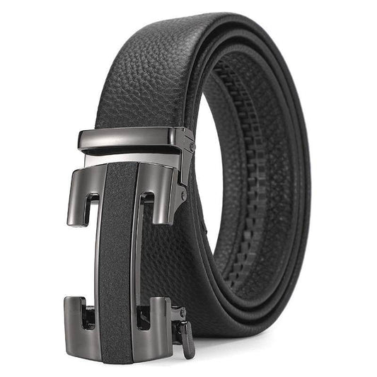 Buycenter Genuine Leather Automatic Belt for Boys - Stylish & Durable Design - Buy Center US