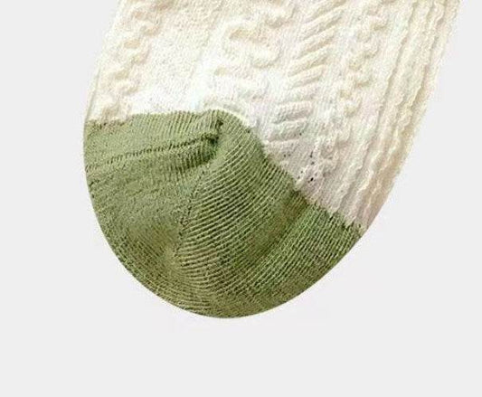 Cute Women's Summer Mid-Calf Socks - Flower & Stripe Patterns, 5 Pairs - Buy Center US