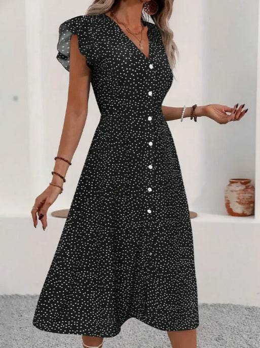 Elegant Red Polka Dot Midi Skirt for Ladies - Stylish & Comfortable Fit - Buy Center US