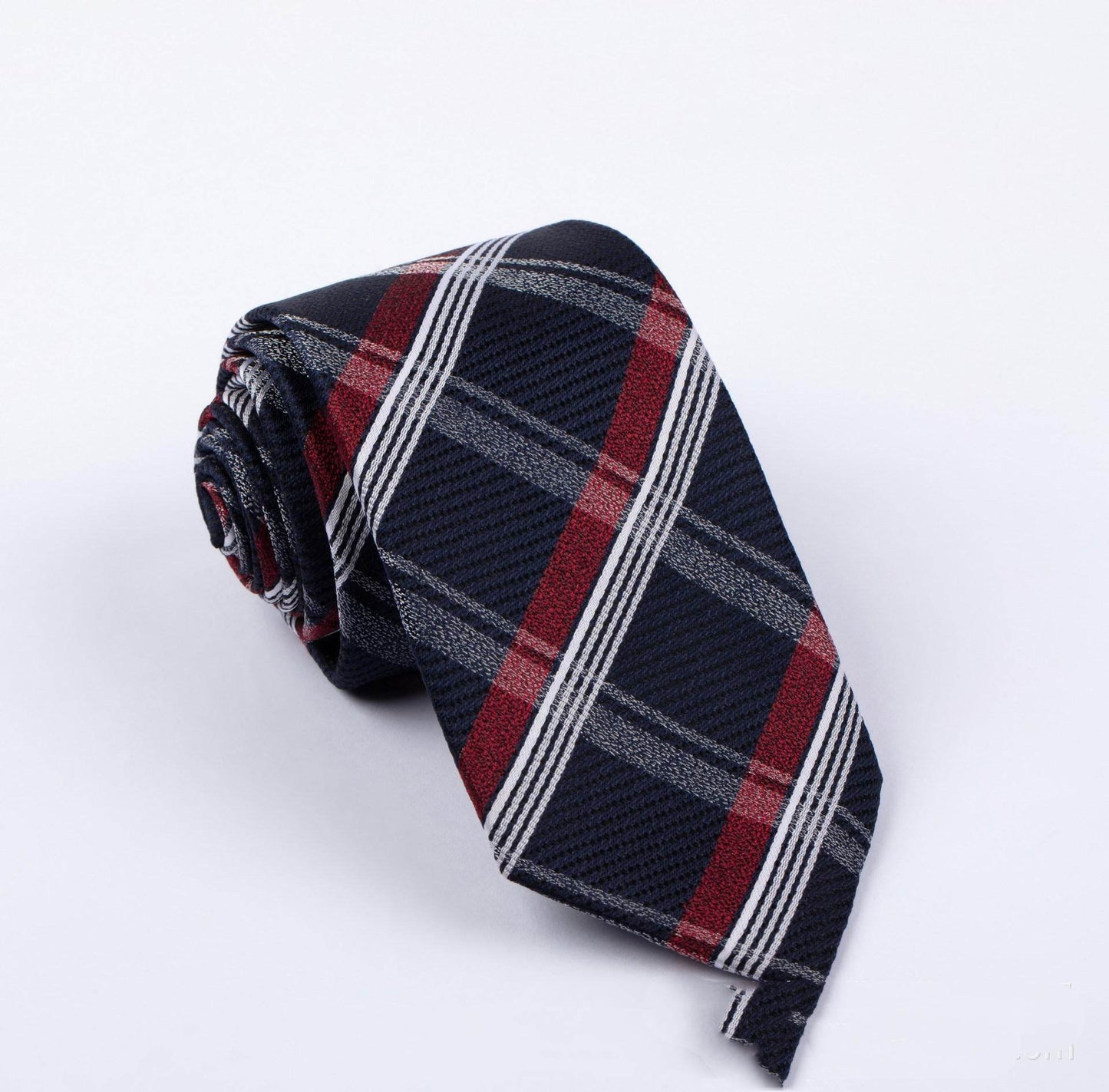 Buycenter Polyester Jacquard Tie - Stylish Stripes for Unisex Fashion - Buy Center US