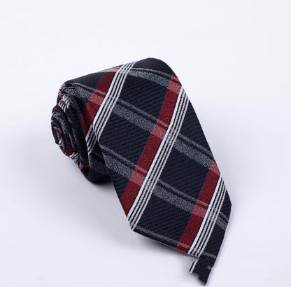 Buycenter Polyester Jacquard Tie - Stylish Stripes for Unisex Fashion - Buy Center US