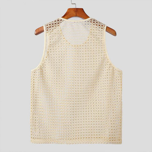 Hollow Fitness Sleeveless T-shirt - Lightweight Summer Style for All Sizes - Buy Center US