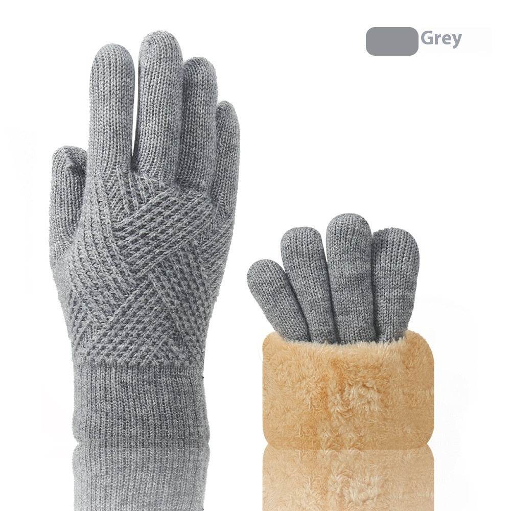 Double Layer Thermal Touch Screen Gloves - Windproof & Fleece-Lined Winter Wear - Buy Center US