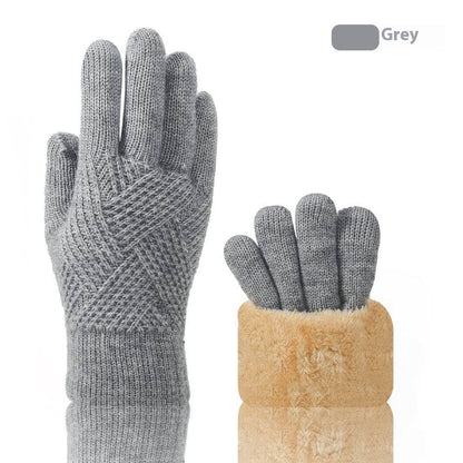 Double Layer Thermal Touch Screen Gloves - Windproof & Fleece-Lined Winter Wear - Buy Center US