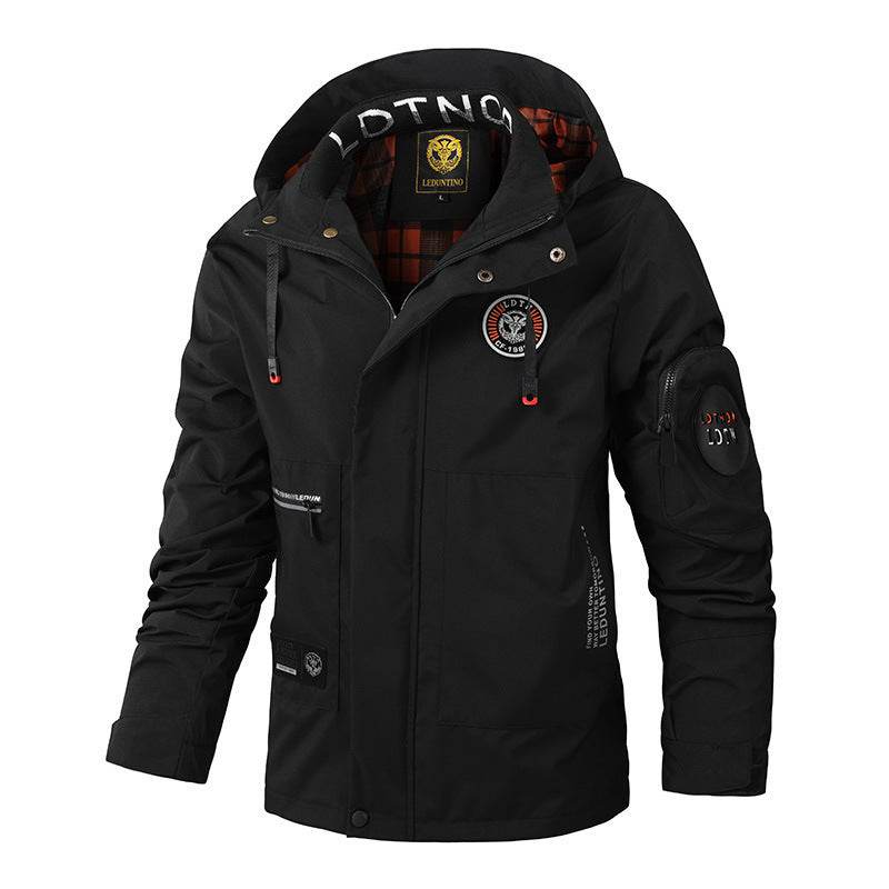 Buycenter Men's Hooded Jacket - Spring & Autumn Casual Wear - Buy Center US