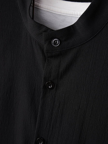 Stylish Men’s Solid Color Casual Shirt & Trouser Set - Perfect for Outings - Buy Center US