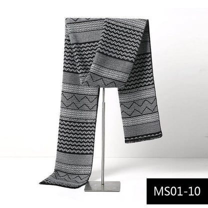 Buycenter Men's Cashmere Warm Scarf - Stylish Grid Design for Autumn - Buy Center US