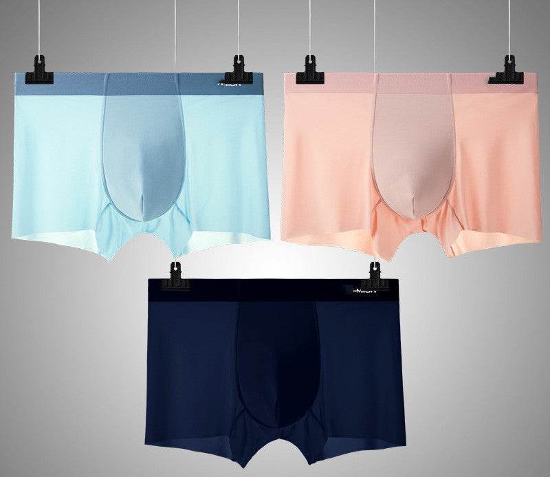 Buycenter Men's Ice Silk Traceless Underpants - Breathable Comfort, 3 Pack - Buy Center US
