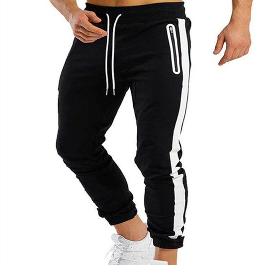 Men's Trendy Fitness Sports Trousers - Side Contrast Velcro Design - Buy Center US