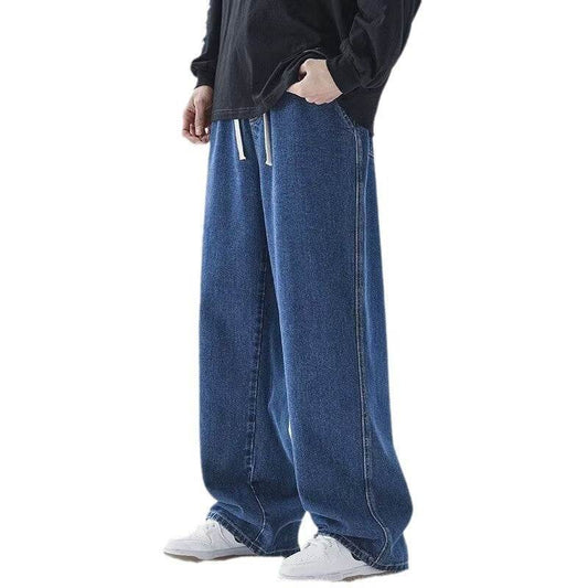 Buycenter Men's Straight Jeans - Loose Wide Leg Pants for Spring & Summer - Buy Center US