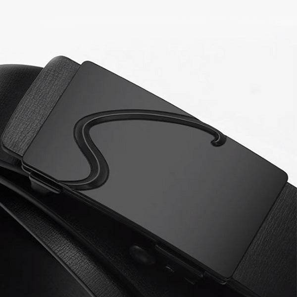 Buycenter Men's Automatic Buckle Belt - Two-layer Cowhide, Business Casual - Buy Center US