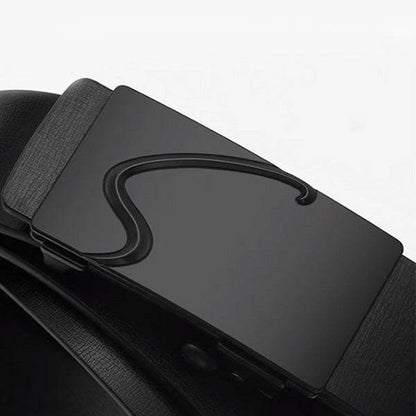 Buycenter Men's Automatic Buckle Belt - Two-layer Cowhide, Business Casual - Buy Center US