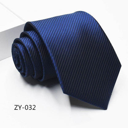 Buycenter Men's 1200D Striped Tie - Elegant Jacquard Style, Various Colors - Buy Center US