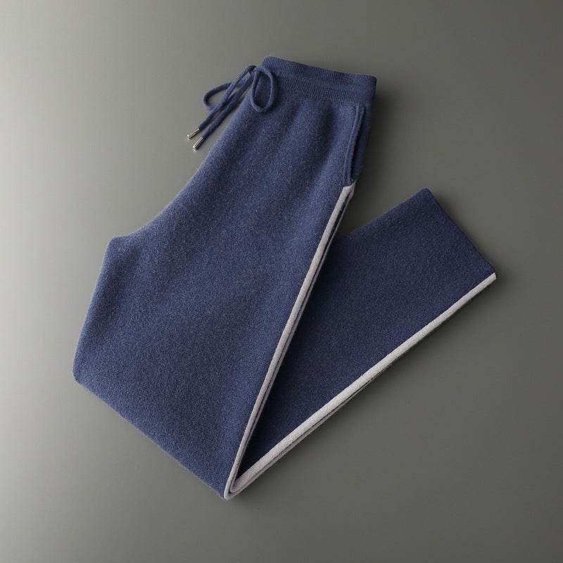 Buycenter Cashmere Men's Loose Knitted Pants - Thickened Casual Trousers - Buy Center US