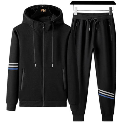 Buycenter Men's Casual Hooded Sweater Trousers Set - Pure Cotton, Sports Style - Buy Center US