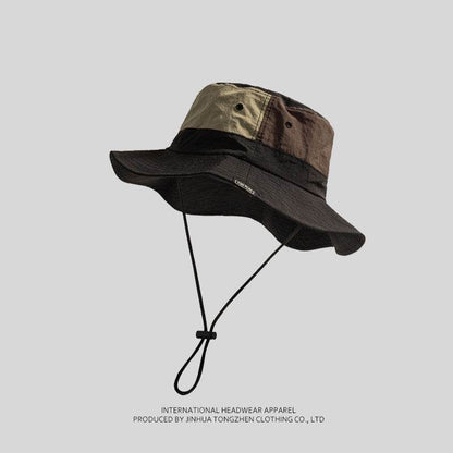 Colorblock Bucket Hat for Hiking & Camping - Unisex Sun Protection - Buy Center US
